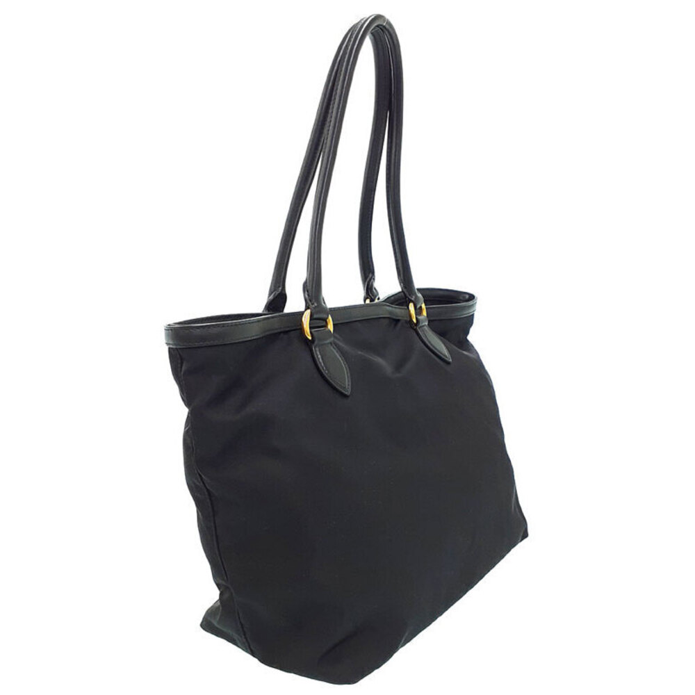 Prada Tote Bag Shoulder Vela Black Tessuto